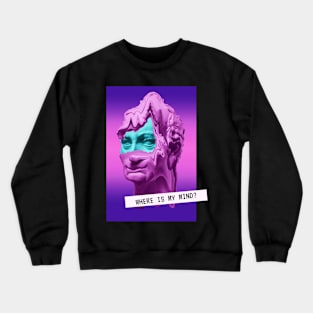 Statue Glitch Mind Vaporwave Crazy Fun Retro Psy Crewneck Sweatshirt